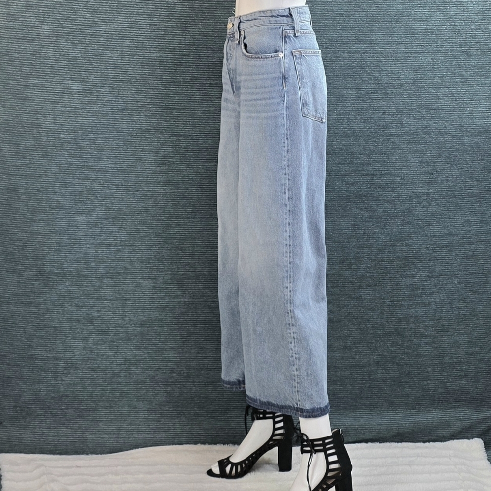 Rag & Bone Ruth Super High Rise Ankle Wide Leg Contrast Hem Jeans 25 - Picture 6 of 14